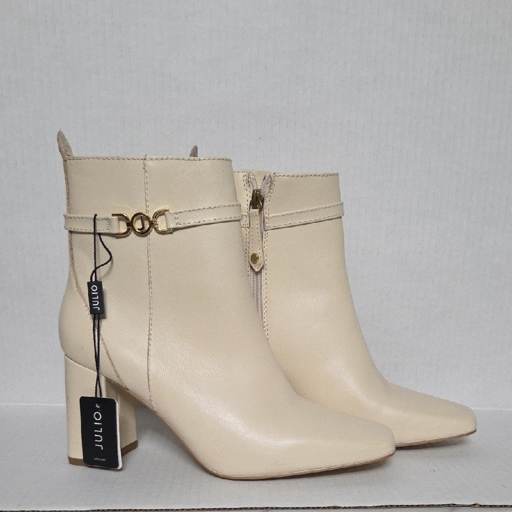Julio Cream Ankle Booties for Women
